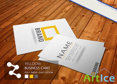 PSD Source - Yelldow Business Card