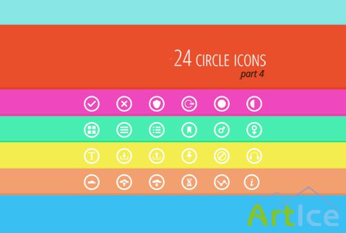 PSD, AI Circle icons - part 4