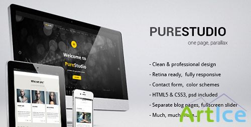 ThemeForest - PURESTUDIO - HTML5, One Page Parallax Template
