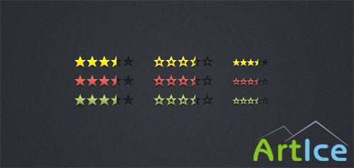 PSD Web Design - Stars Ratings