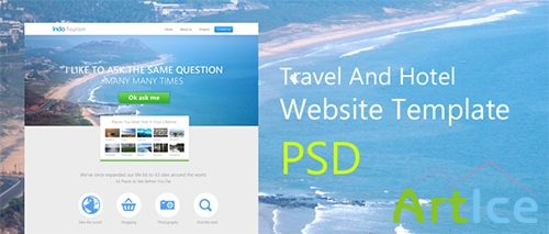 PSD Web Design - Beautiful Travel and Hotel Website Template