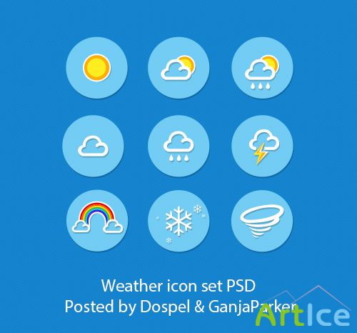 PSD Icons - Weather Icon Set