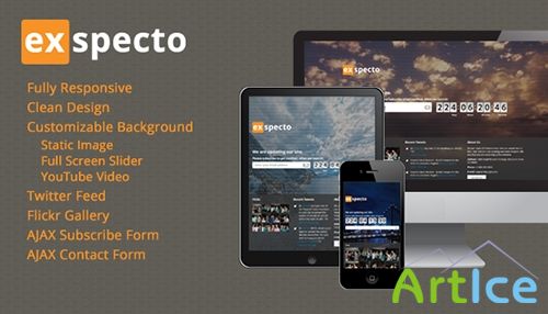 ThemeForest - Exspecto - Responsive Under Construction Page - RIP