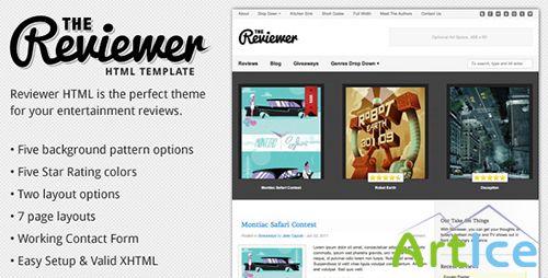 ThemeForest - Reviewer v1.2 - HTML Template for Entertainment Reviews
