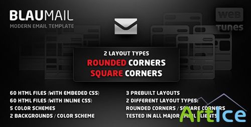 ThemeForest - BlauMail - Email Template, 5 colors, 3 layouts - FULL