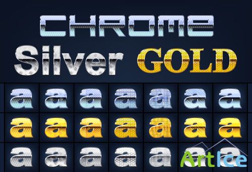 Designtnt - Chrome Gold Silver Graphic Style