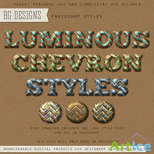 Luminous Chevron Photoshop Styles