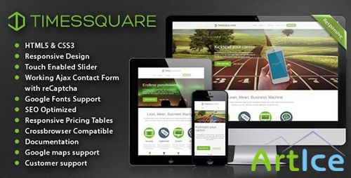 ThemeForest - Timessquare - Responsive HTML5 Retina Landing Page - RIP