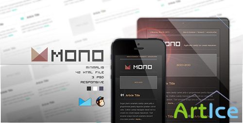 ThemeForest - Mono - Responsive E-mail Template - RIP