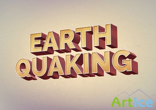 PSD Source - Earth Quaking Text Effect