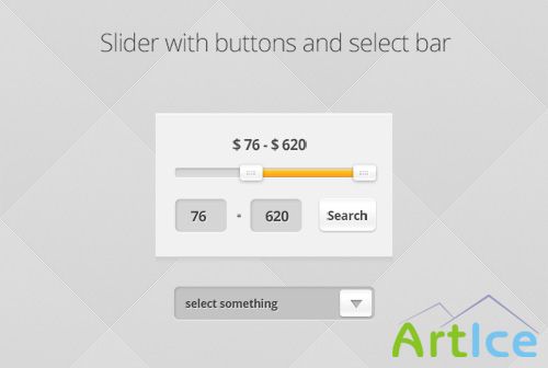 PSD Web Design - Mini slider with select bar