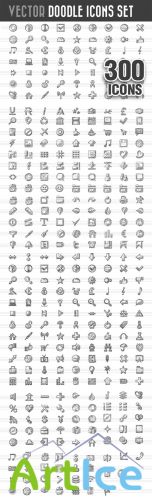 Designtnt - Doodle Icons Vector Set 1