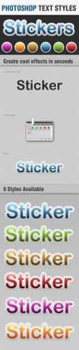 Designtnt - Sticker Photoshop Text Styles