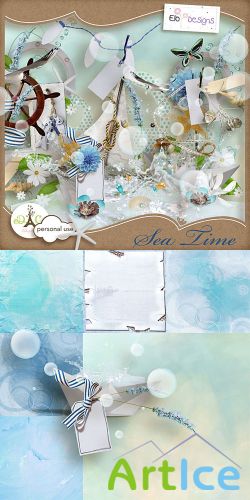 Scrap Set - Sea Time PNG and JPG Files