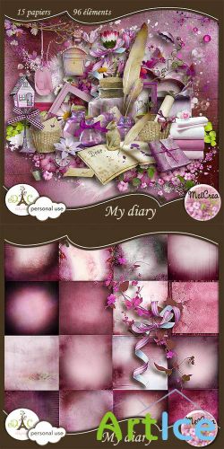 Scrap Set - My Diary PNG and JPG Files