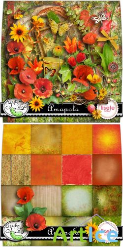 Scrap Set - Amapola PNG and JPG Files