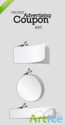 Designtnt - Vector Blank White Advertising Coupon
