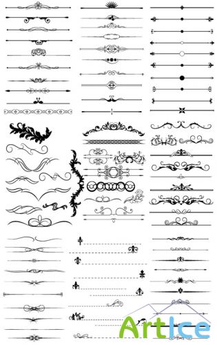 Photoshop Brushes - Dividers Set 2