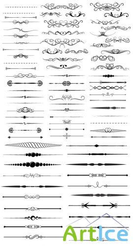 Photoshop Brushes - Dividers Set 1