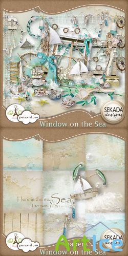 Scrap Set - Window on the Sea PNG and JPG Files