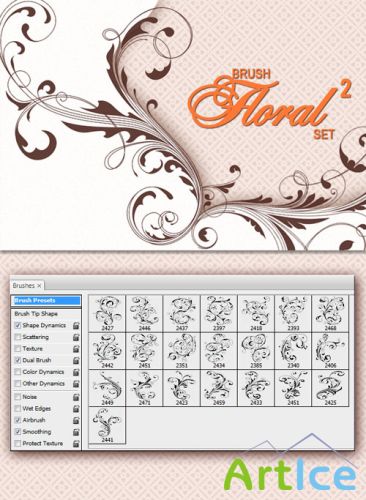 Designtnt - Floral Brushes 2