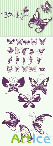 Designtnt - Stylish Butterflies Set