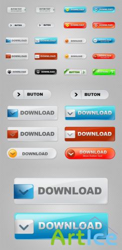 Designtnt - Download Buttons Set 1