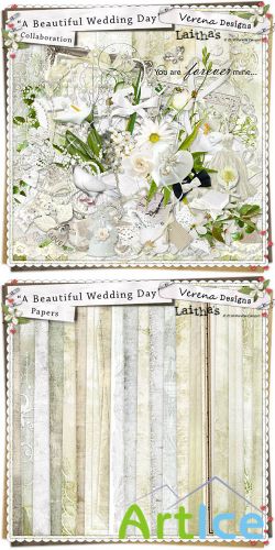 Scrap Set - A Beautiful Wedding Day PNG and JPG Files