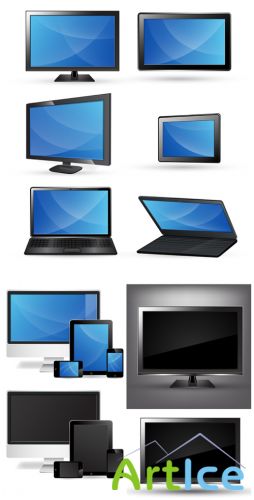 Monitor Tablets and Phone Vectors