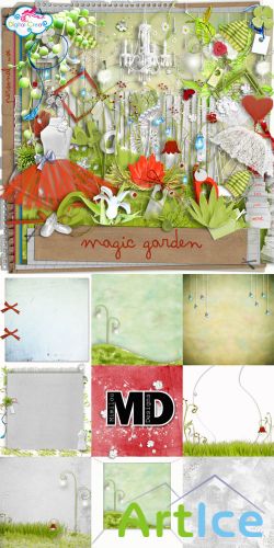 Scrap Set - Magic Garden PNG and JPG Files