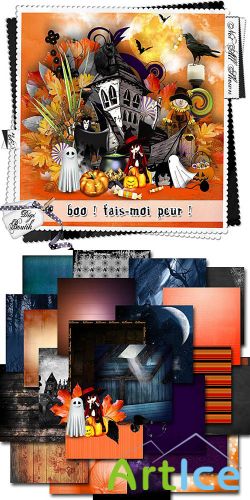 Scrap Set - Boo! Fais-Moi Peur ! PNG and JPG Files