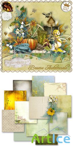 Scrap Set - Brume Automnale PNG and JPG Files