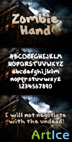 WeGraphics - Zombie Hand  Painted Font Face