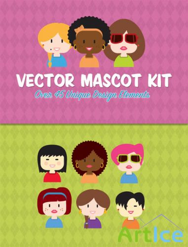 WeGraphics - Vector Mascot Creation Kit Vol 2
