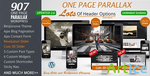 ThemeForest - 907 v2.6.1 - Responsive WP One Page Parallax
