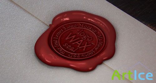 Pixeden - Wax Seal Logo Mock-Up Template