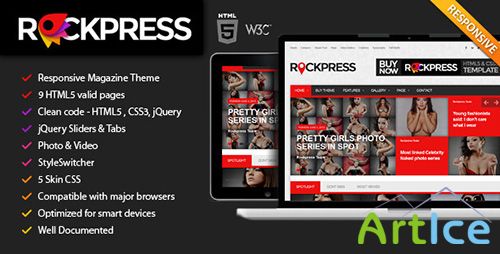 ThemeForest - Rockpress Responsive Magazine HTML5 Template - RIP