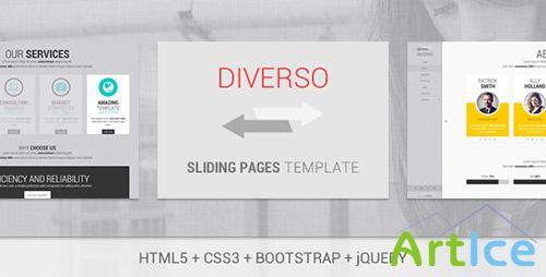 ThemeForest - Diverso - Bootstrap Responsive Sliding Pages - RIP
