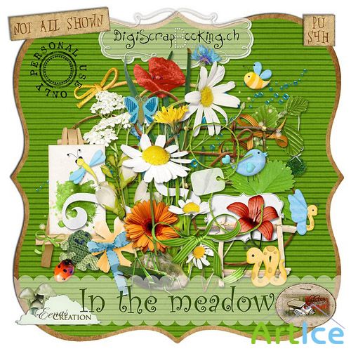 Scrap Set - In The Meadow PNG and JPG Files