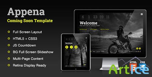 ThemeForest - Appena - Coming Soon Template - RIP