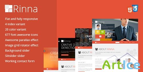 ThemeForest - Rinna flat and responsive onepage template - RIP