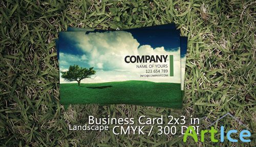 Landscape Business Card PSD Template