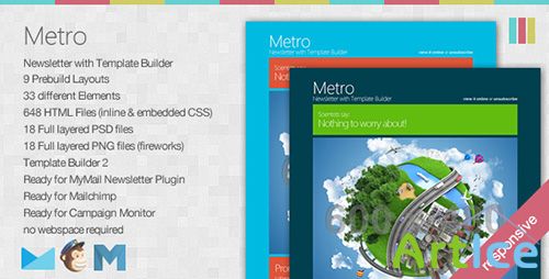 ThemeForest - Metro v1.1 - Responsive Newsletter with Template Builder