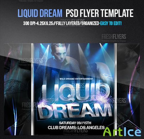 Liquid Dream Party Flyer/Poster PSD Template