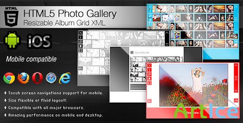 CodeCanyon - HTML5 Photo Gallery - Resizable Album Grid XML