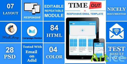 ThemeForest - TIMEOUT - Responsive Professional Email Template - RIP