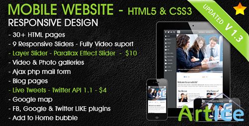 ThemeForest - Mobile Web Template v1.0 - HTML5 & CSS3