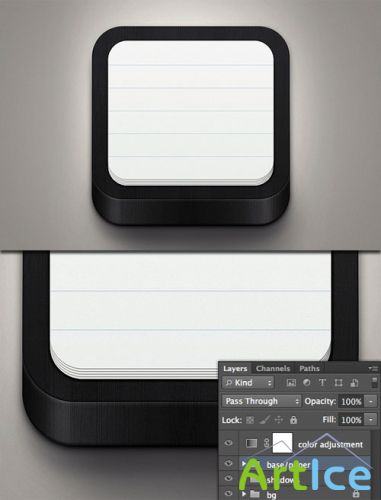 WeGraphics - Black Notebook Icon Template