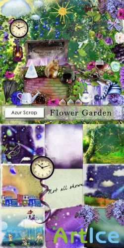Scrap Set - Flower Garden PNG and JPG Files