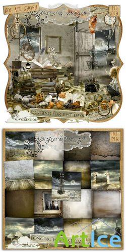 Scrap Set - Longing For Past Days PNG and JPG Files
